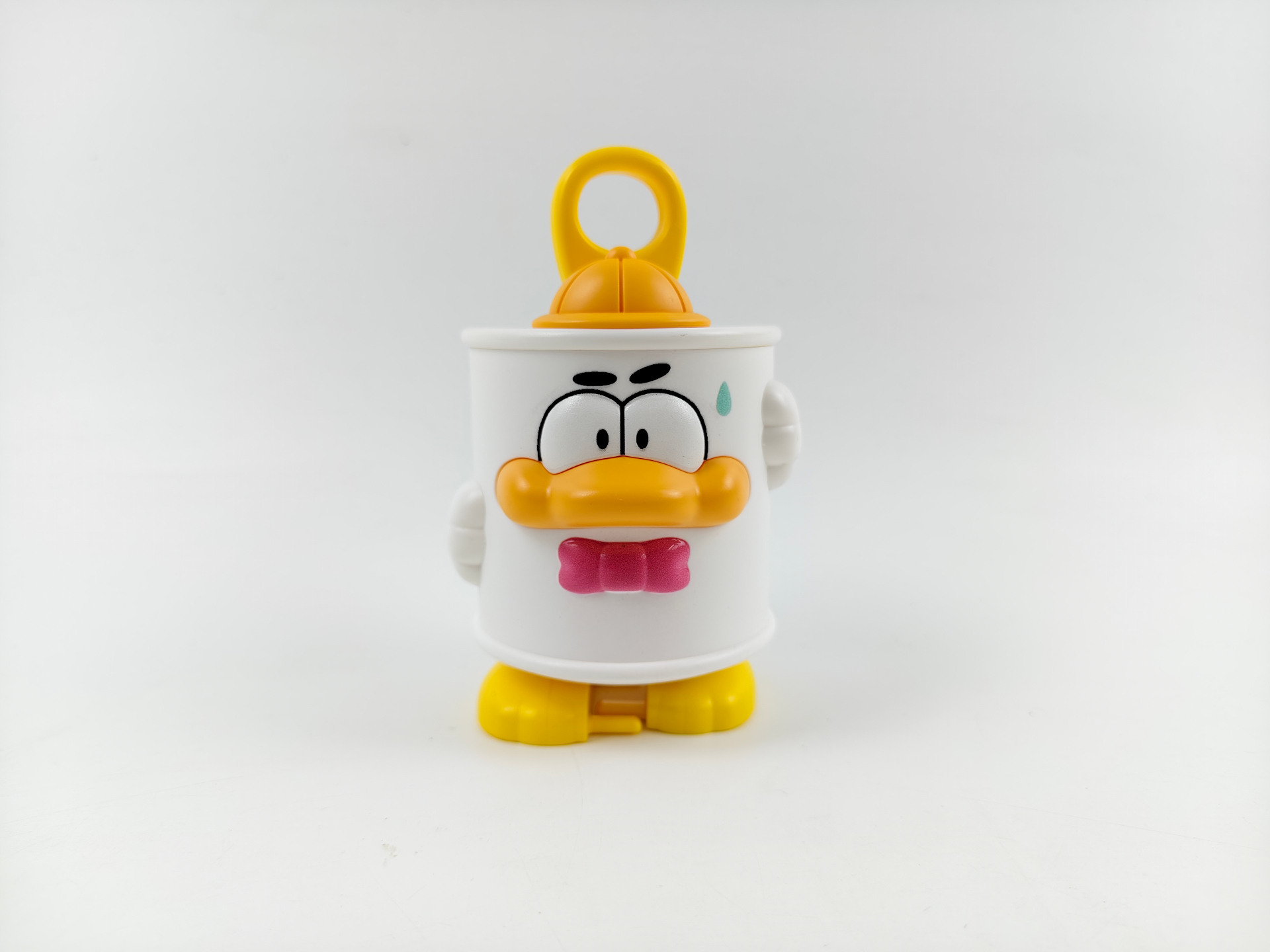 Pull String Canned Animals — White Duck